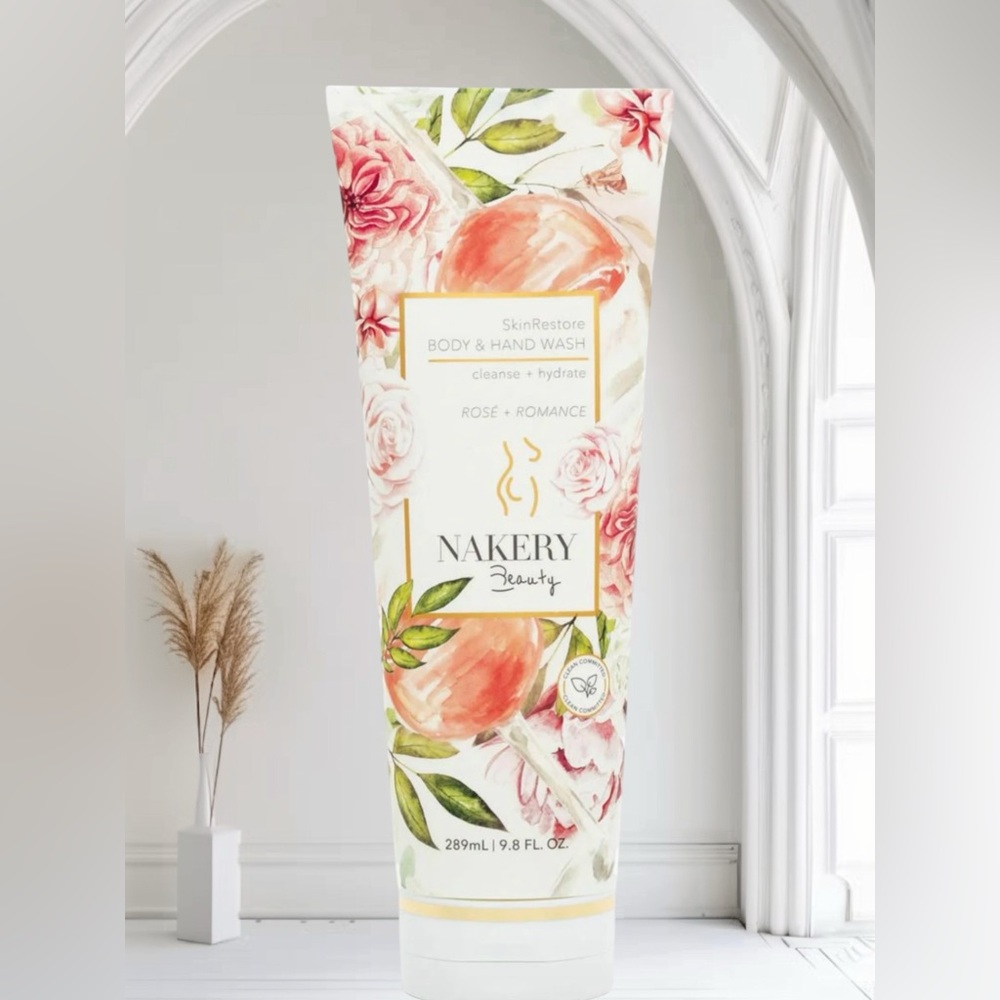 Brand new Nakery Beauty SkinRestore Body and hand wash.  Rose & Romance. 9.8oz